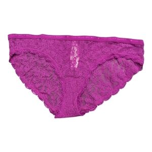 VICTORIA'S SECRET Purple Lace Bikini Panty NEW M